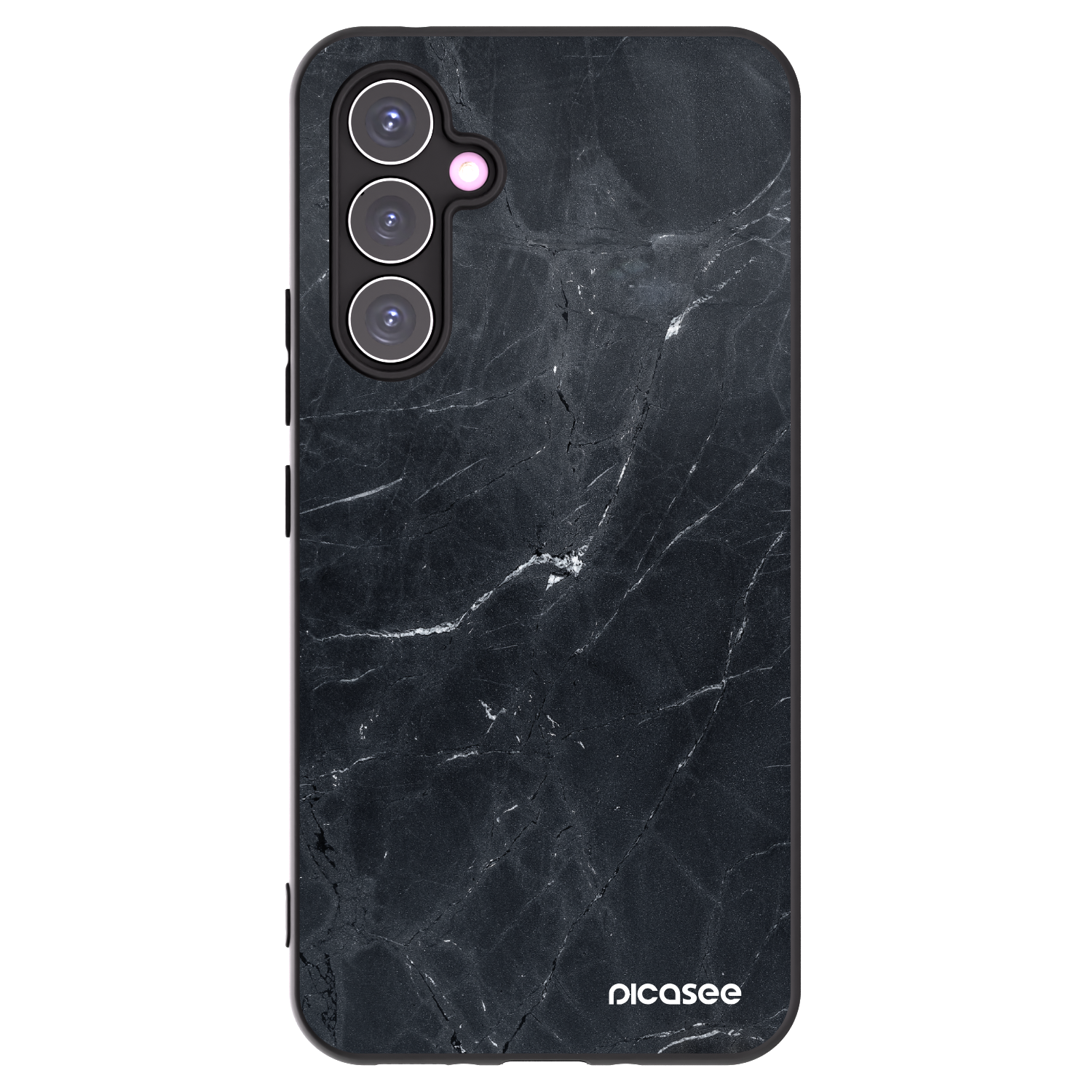 Picasee Samsung Galaxy A54 5G A546B Hülle - Schwarzes Silikon - Black marble