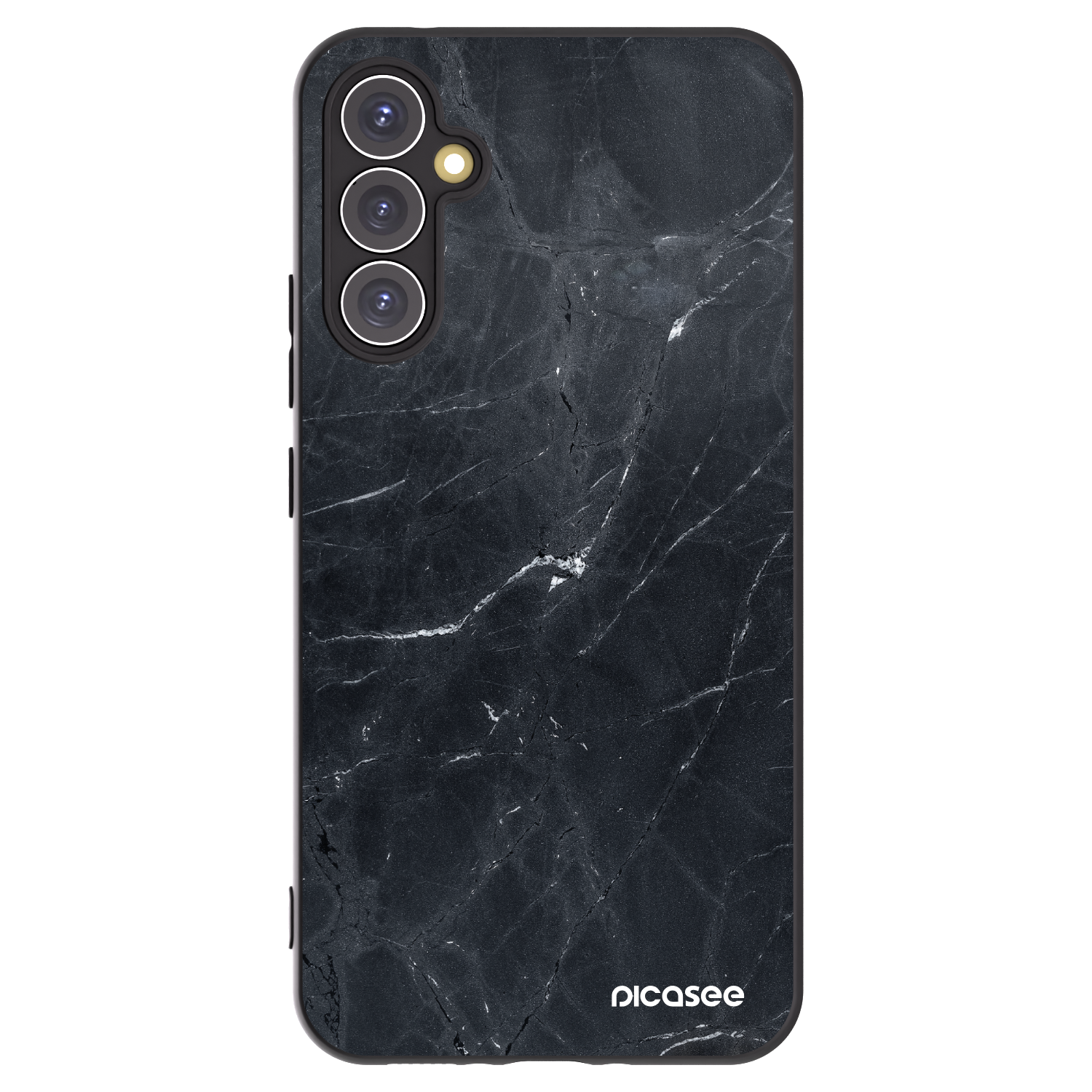 Picasee Samsung Galaxy A34 5G A346B Hülle - Schwarzes Silikon - Black marble