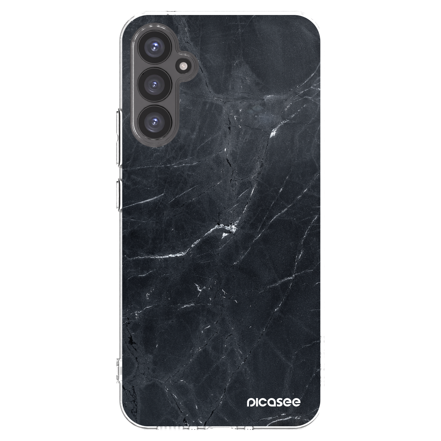 Picasee Samsung Galaxy A34 5G A346B Hülle - Transparentes Silikon - Black marble