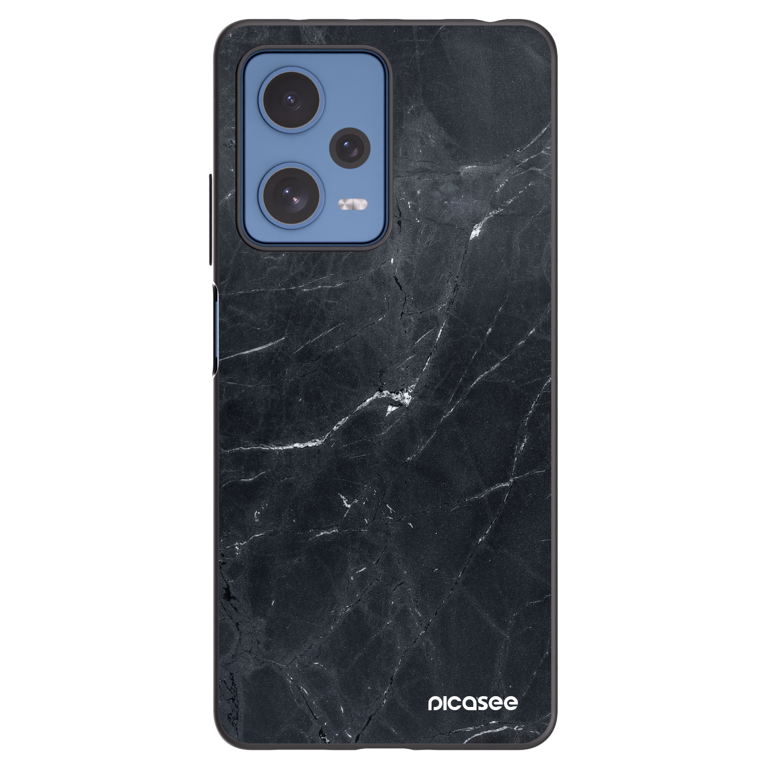 Picasee Xiaomi Redmi Note 12 Pro 5G Hülle - Schwarzes Silikon - Black marble