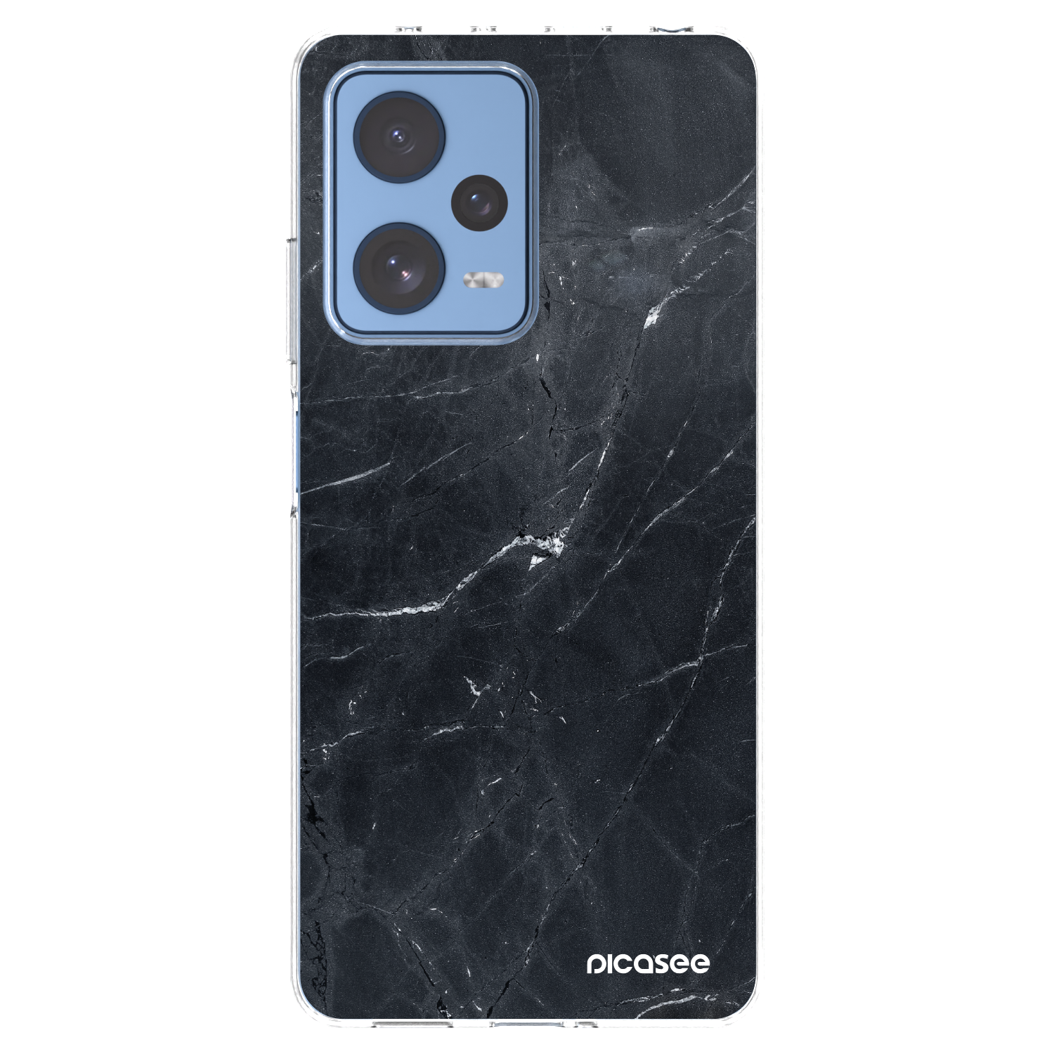 Picasee Xiaomi Redmi Note 12 Pro 5G Hülle - Transparentes Silikon - Black marble