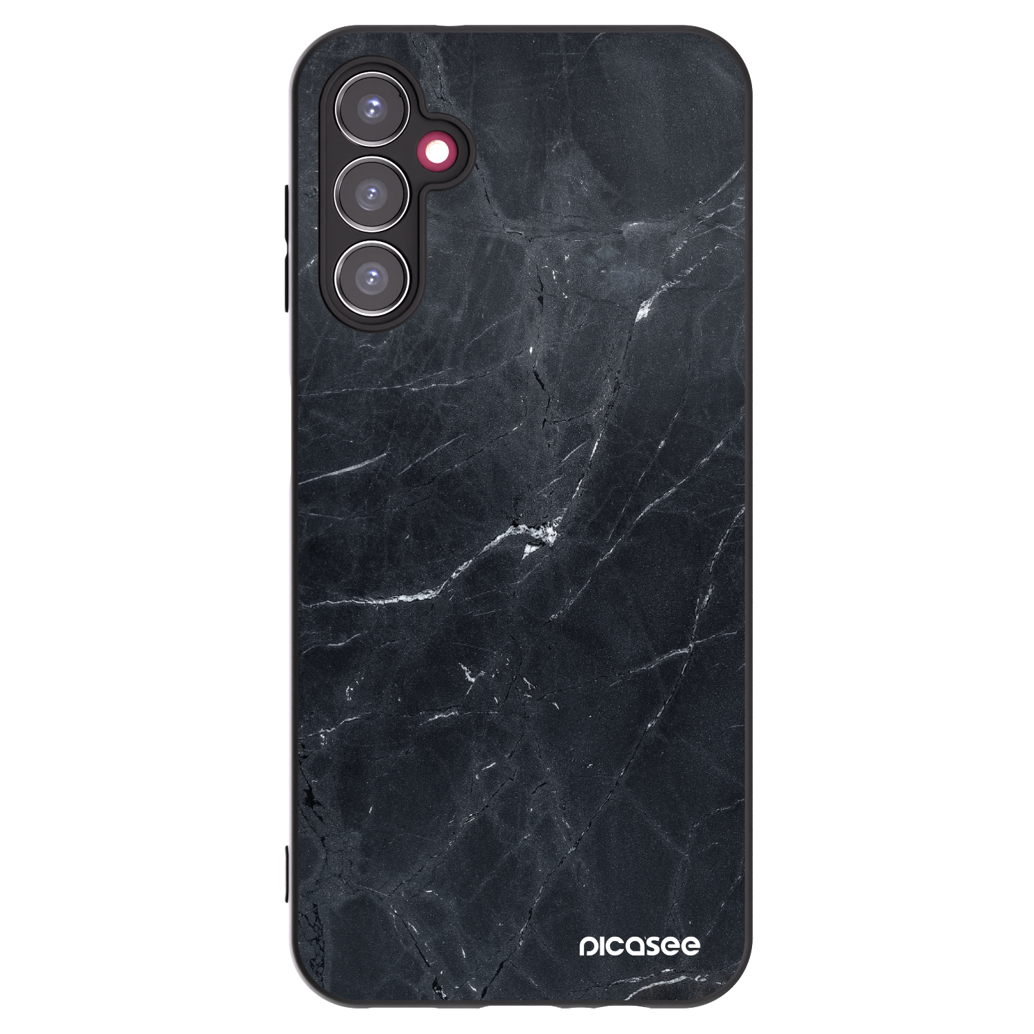 Picasee Samsung Galaxy A14 5G A146P Hülle - Schwarzes Silikon - Black marble