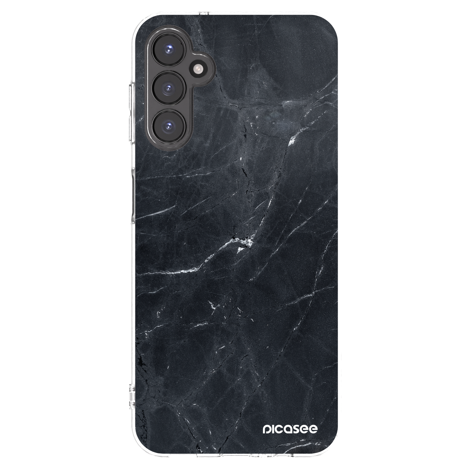 Picasee Samsung Galaxy A14 5G A146P Hülle - Transparentes Silikon - Black marble