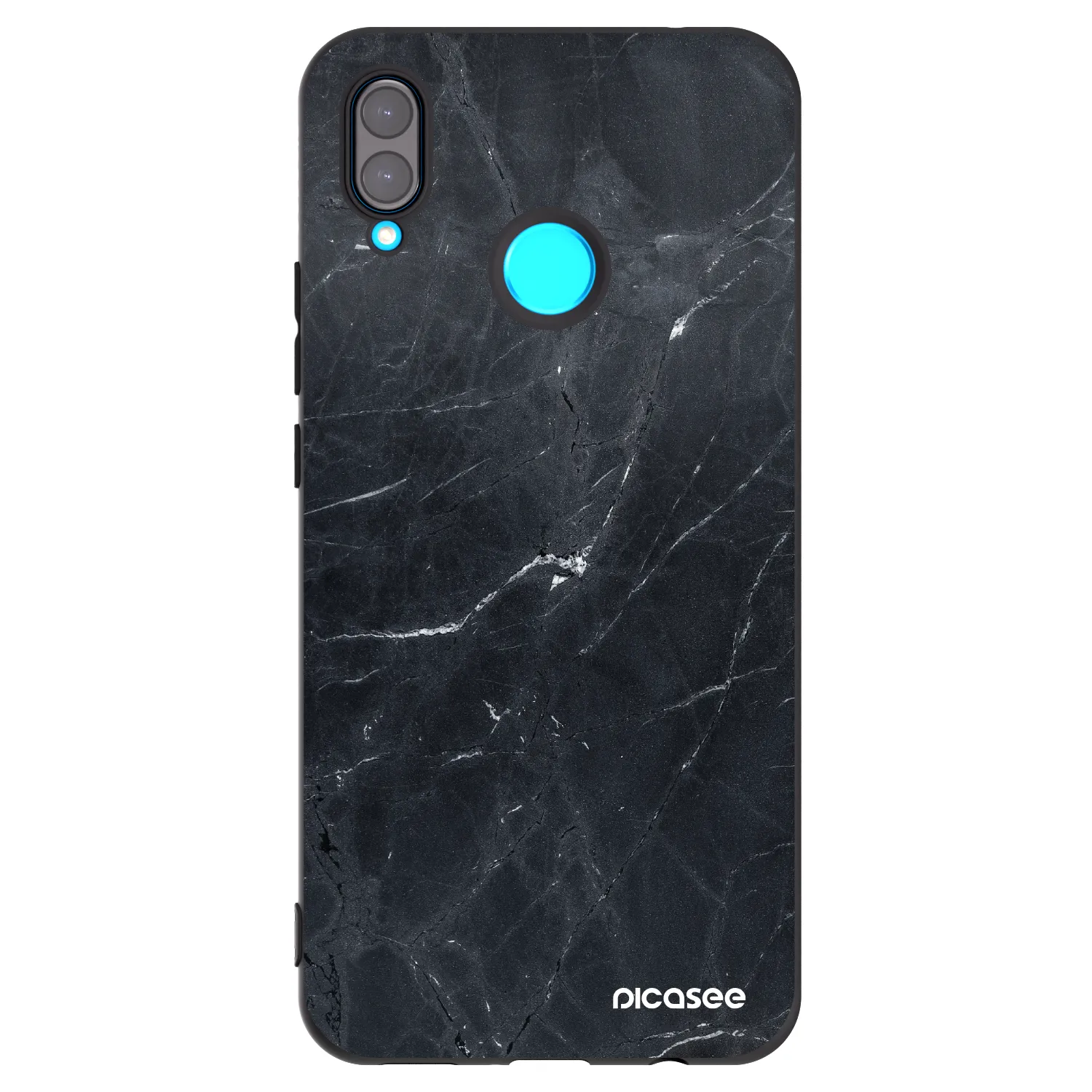 Picasee Huawei Nova 3 Hülle - Schwarzes Silikon - Black marble