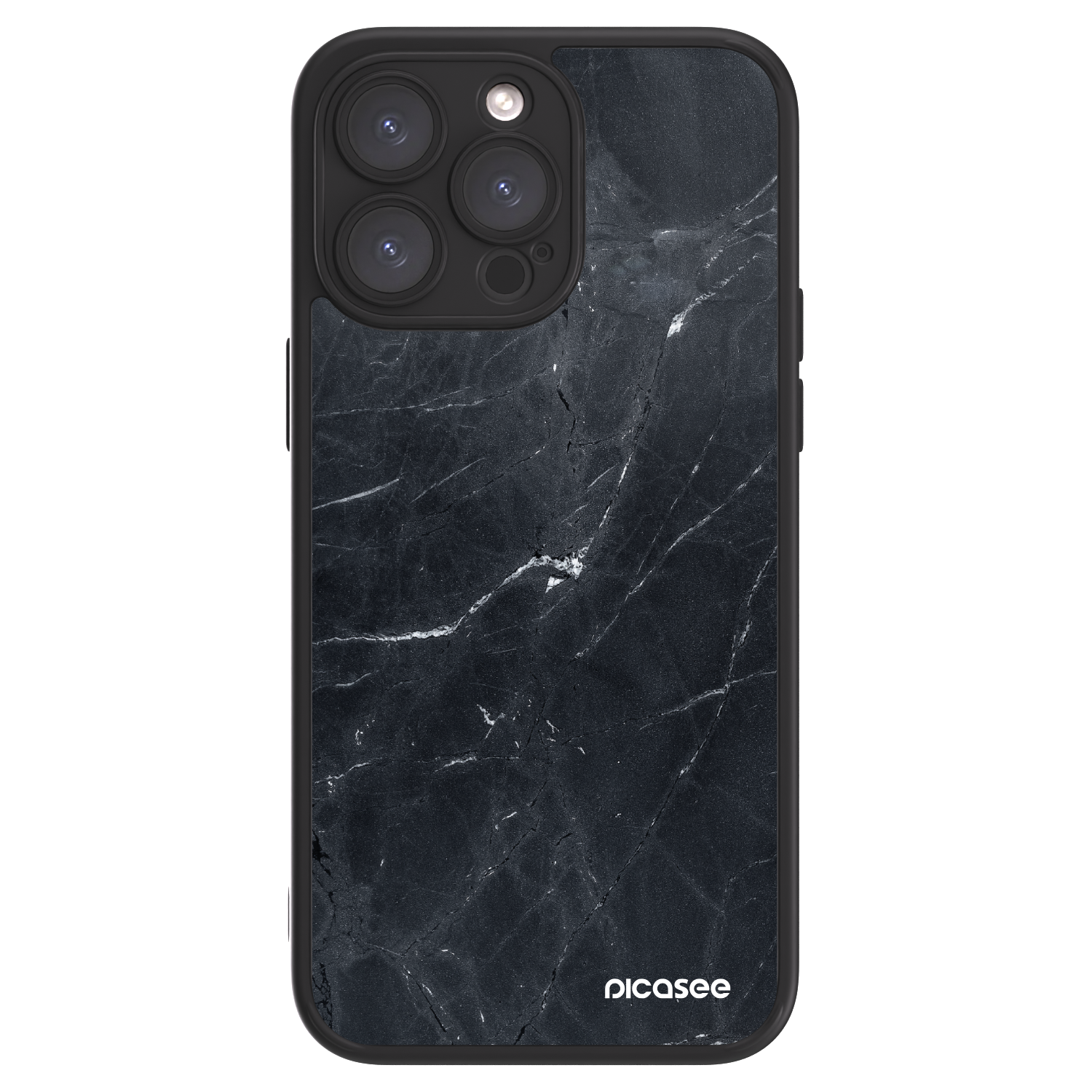 Picasee ULTIMATE CASE MagSafe für Apple iPhone 15 Pro Max - Black marble