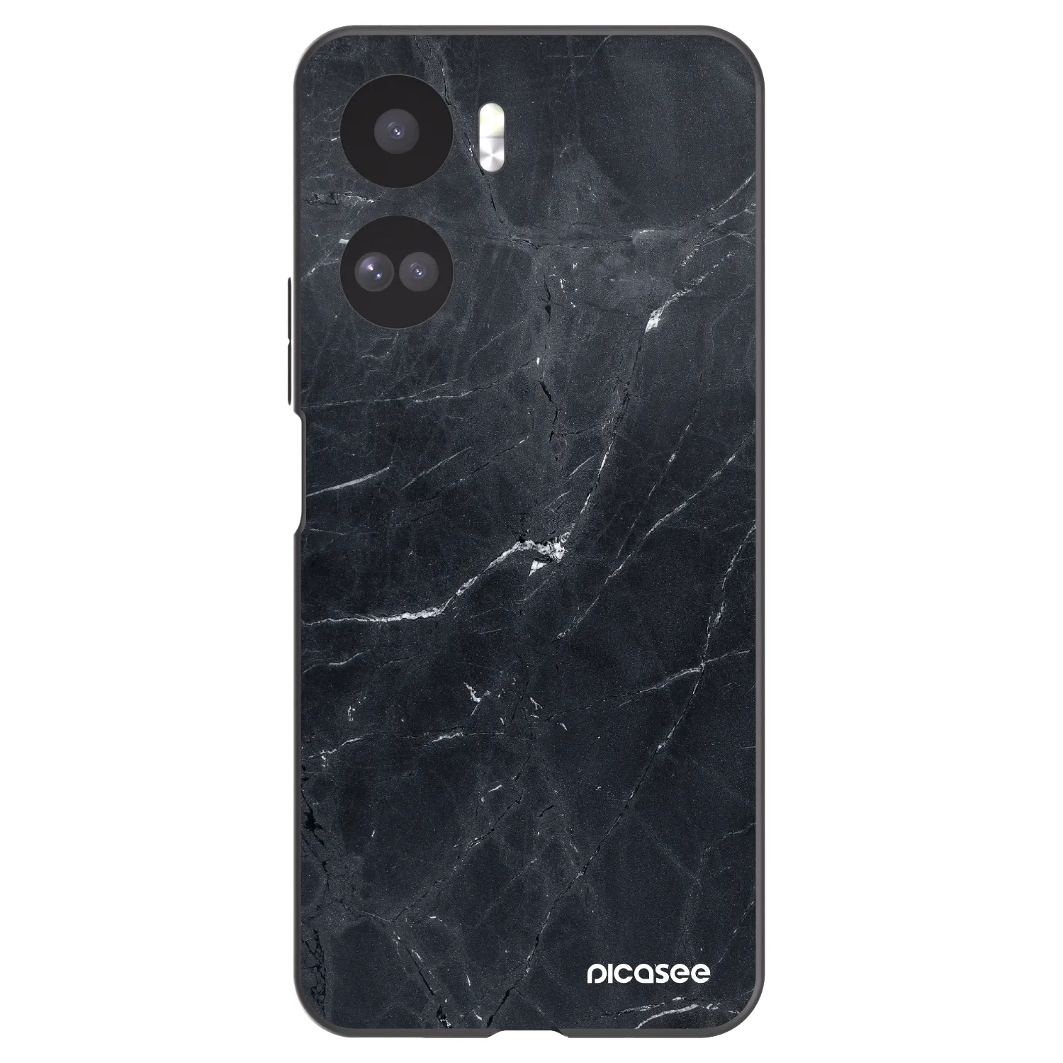Picasee Honor 90 Lite 5G Hülle - Schwarzes Silikon - Black marble