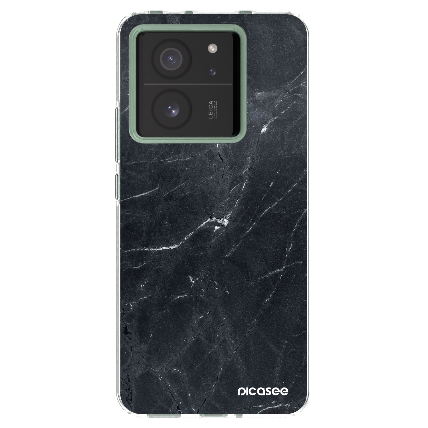 Picasee Xiaomi 13T Pro Hülle - Transparentes Silikon - Black marble