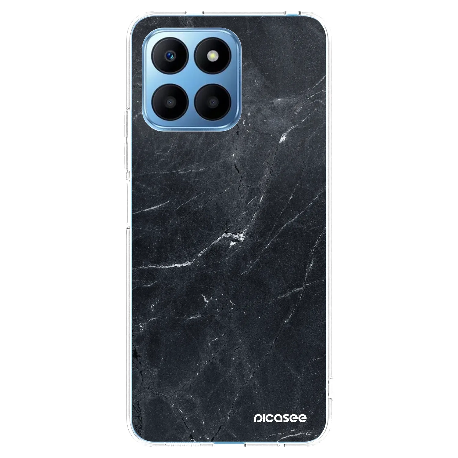 Picasee Honor 70 Lite Hülle - Transparentes Silikon - Black marble