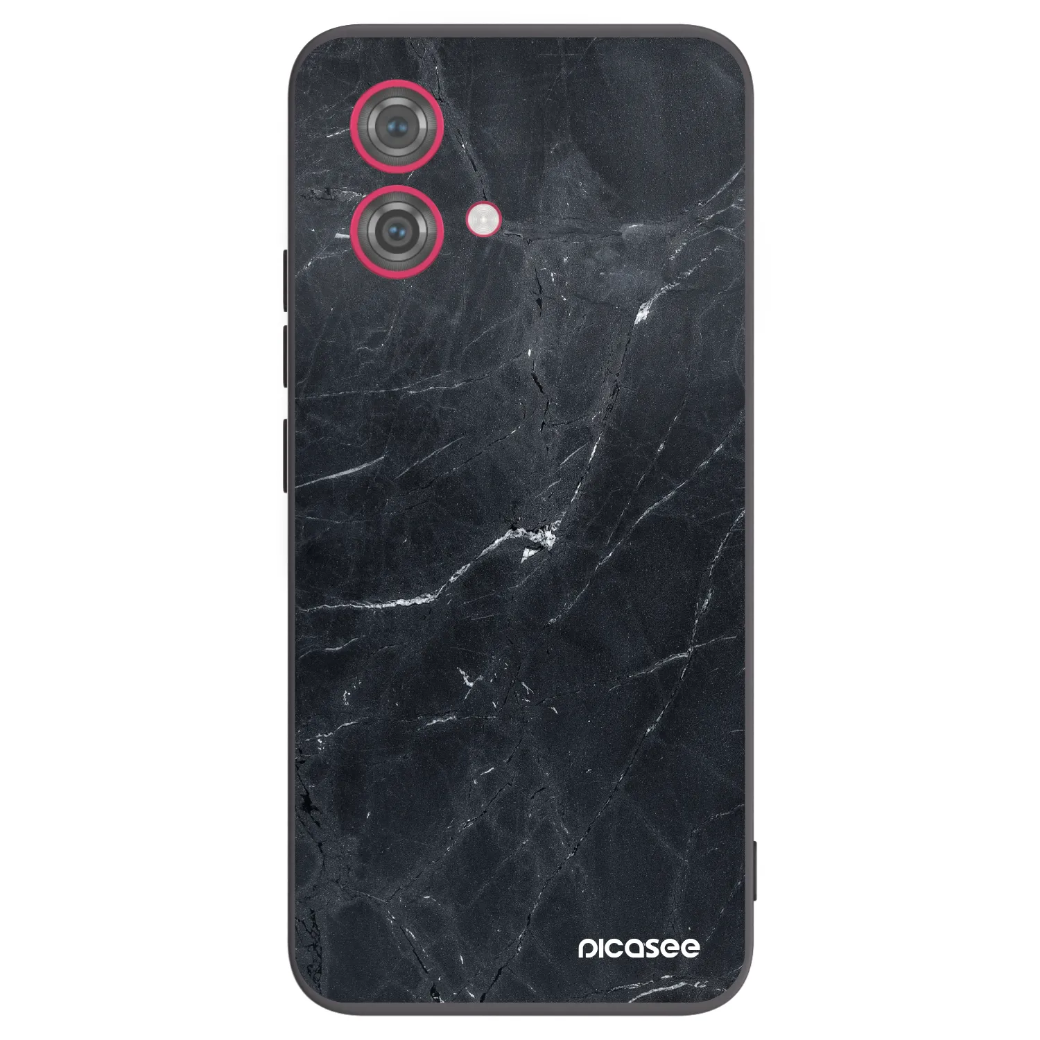 Picasee Motorola Moto G84 5G Hülle - Schwarzes Silikon - Black marble