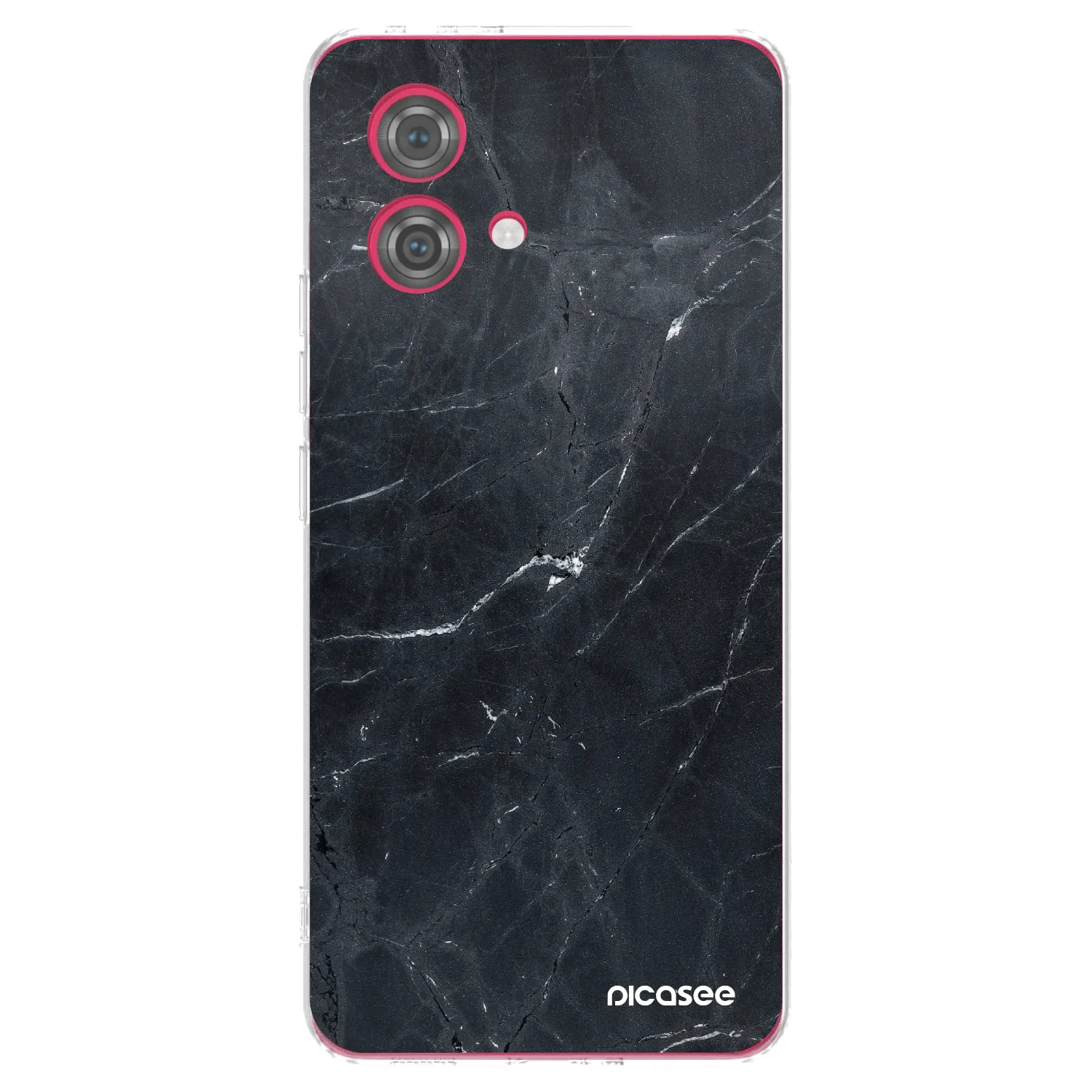 Picasee Motorola Moto G84 5G Hülle - Transparentes Silikon - Black marble