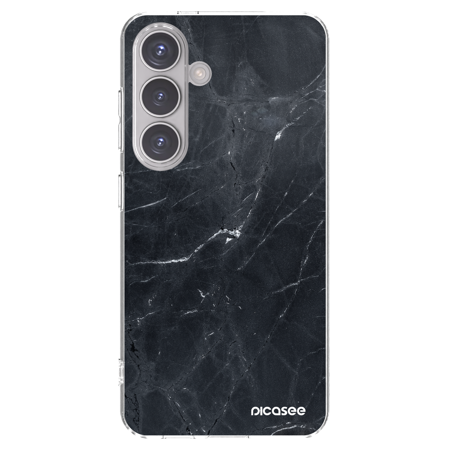 Picasee Samsung Galaxy S24 S921B 5G Hülle - Transparentes Silikon - Black marble