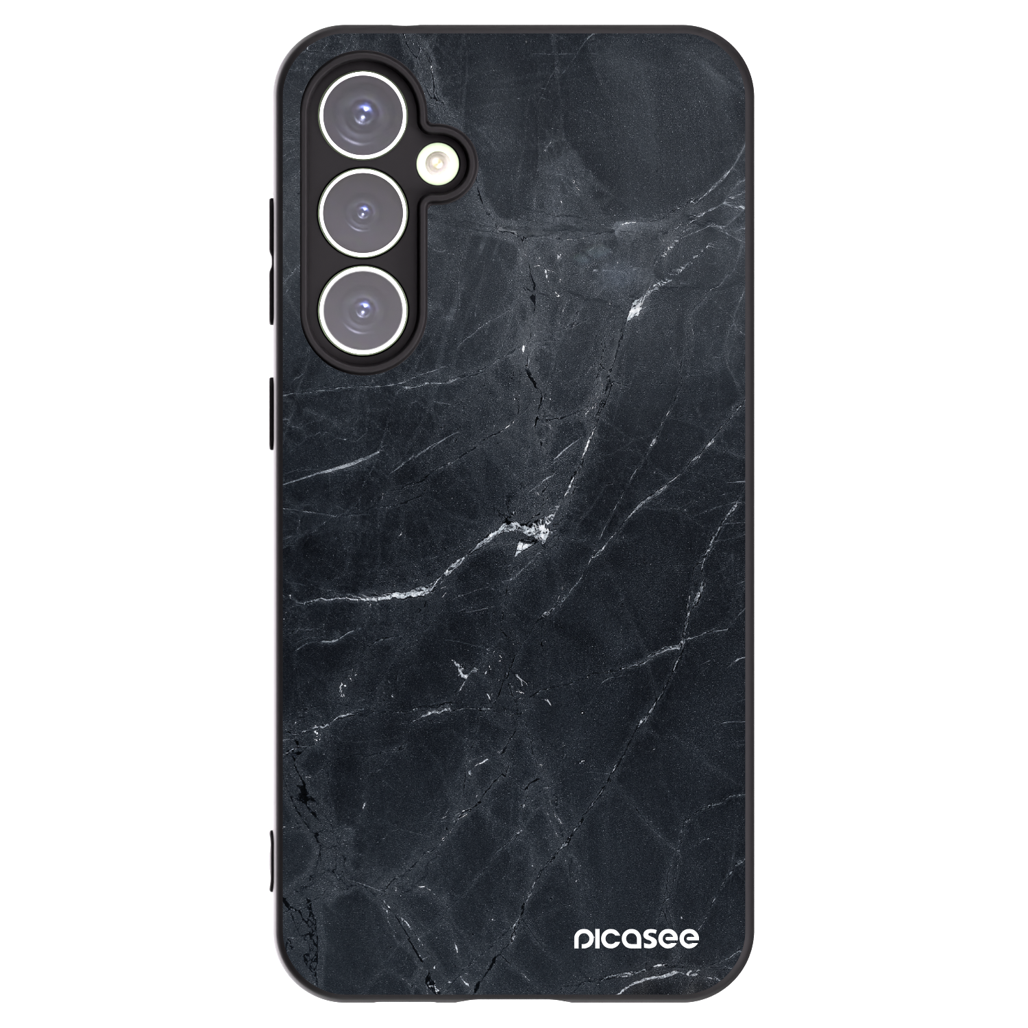 Picasee Samsung Galaxy S23 FE S711B Hülle - Schwarzes Silikon - Black marble