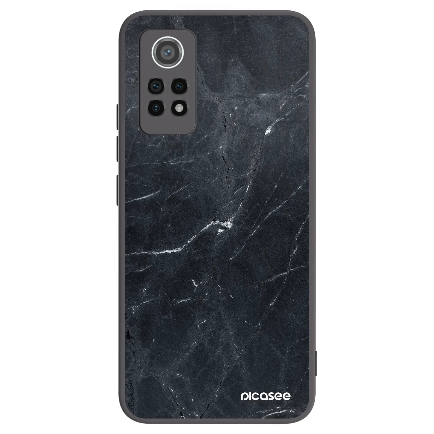 Picasee Xiaomi Redmi Note 12 Pro 4G Hülle - Schwarzes Silikon - Black marble