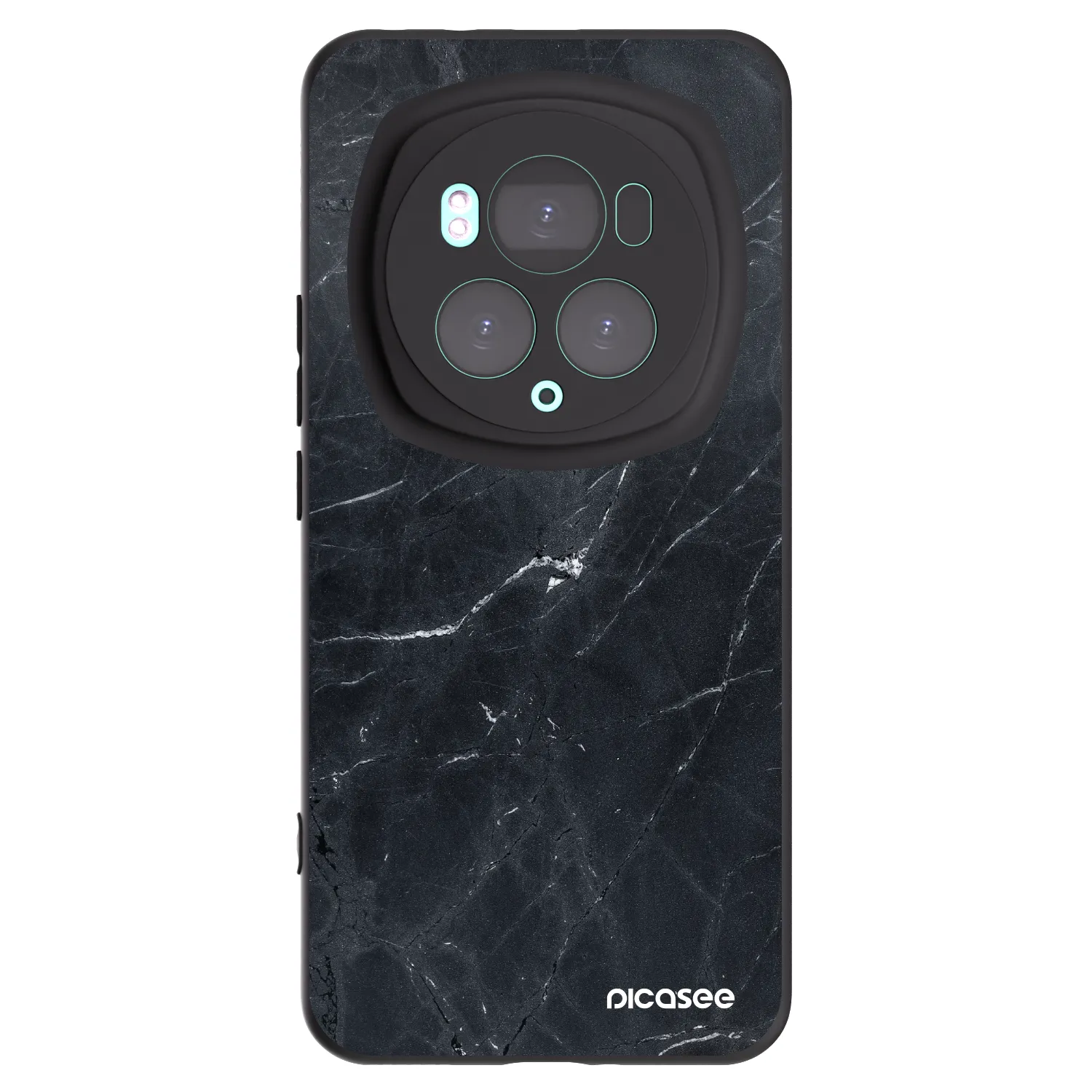 Picasee Honor Magic6 Pro Hülle - Schwarzes Silikon - Black marble