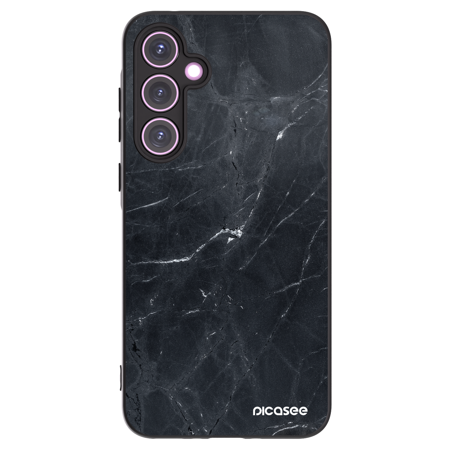 Picasee Samsung Galaxy A35 5G A356B Hülle - Schwarzes Silikon - Black marble