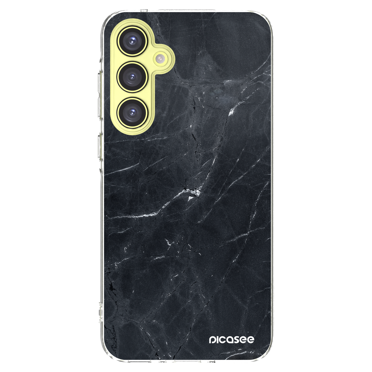 Picasee Samsung Galaxy A35 5G A356B Hülle - Transparentes Silikon - Black marble