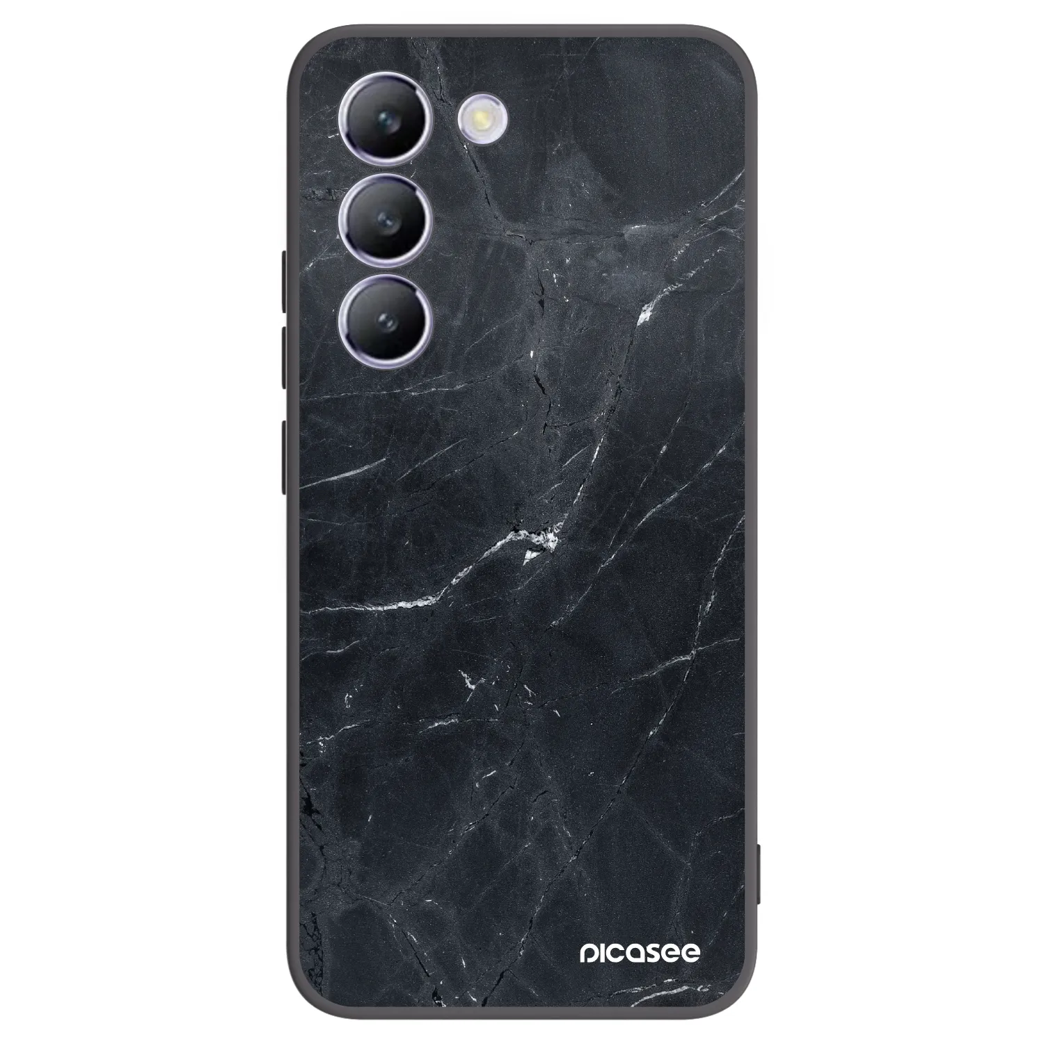 Picasee Vivo V40 SE 5G Hülle - Schwarzes Silikon - Black marble