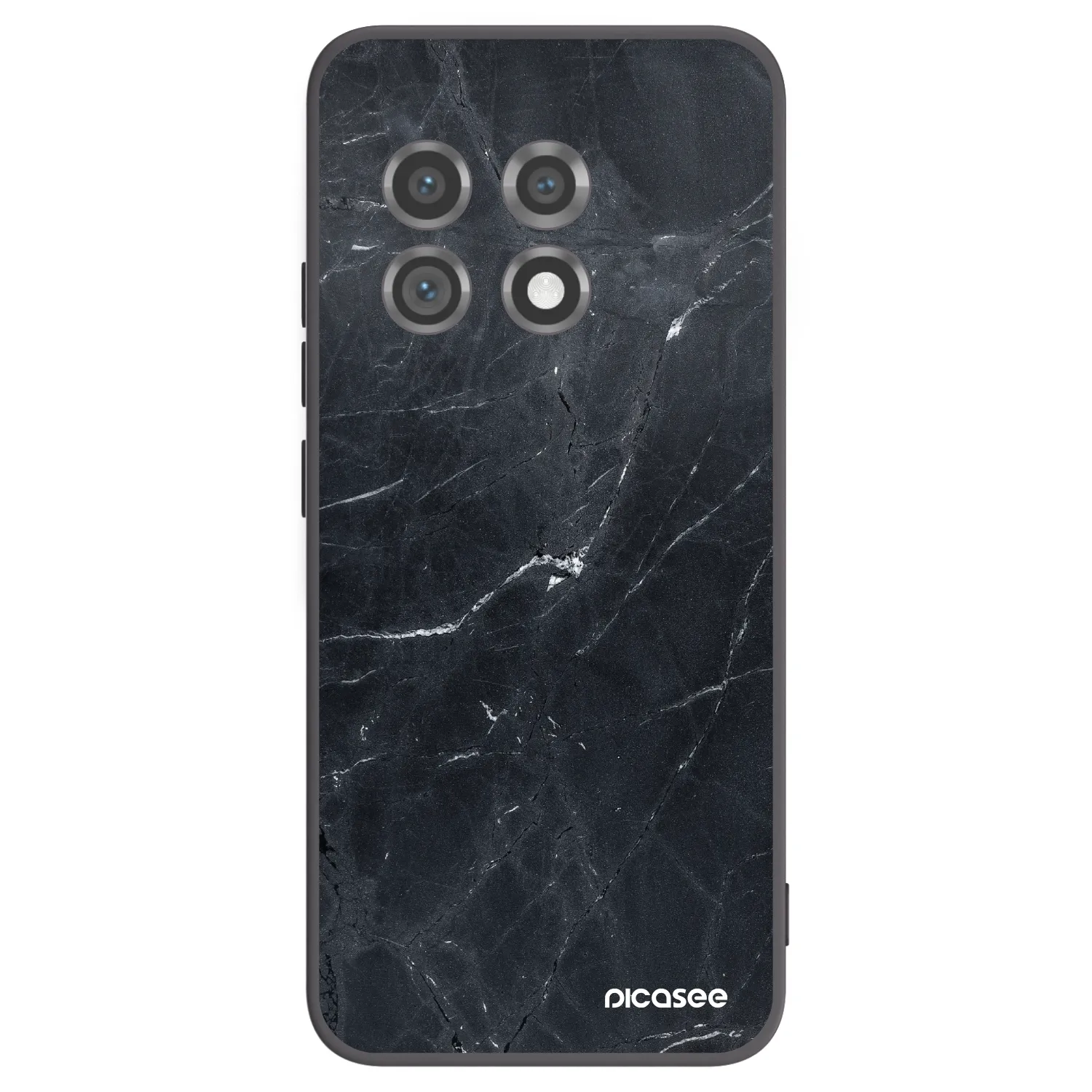 Picasee OnePlus 11 5G Hülle - Schwarzes Silikon - Black marble