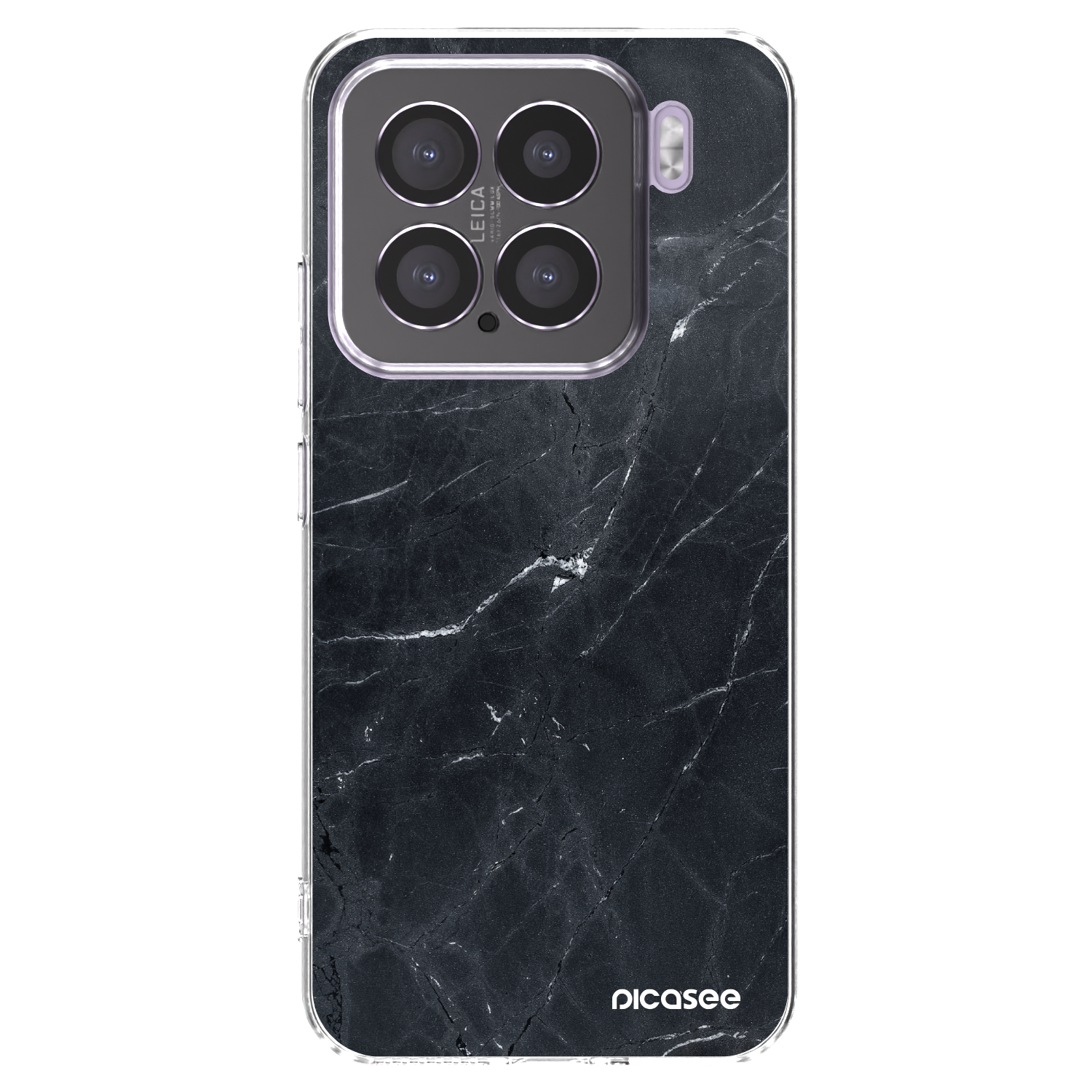 Picasee Xiaomi 15 Hülle - Transparentes Silikon - Black marble
