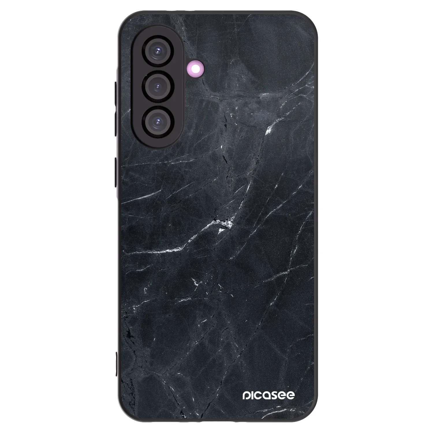 Picasee Samsung Galaxy A56 5G A566B Hülle - Schwarzes Silikon - Black marble