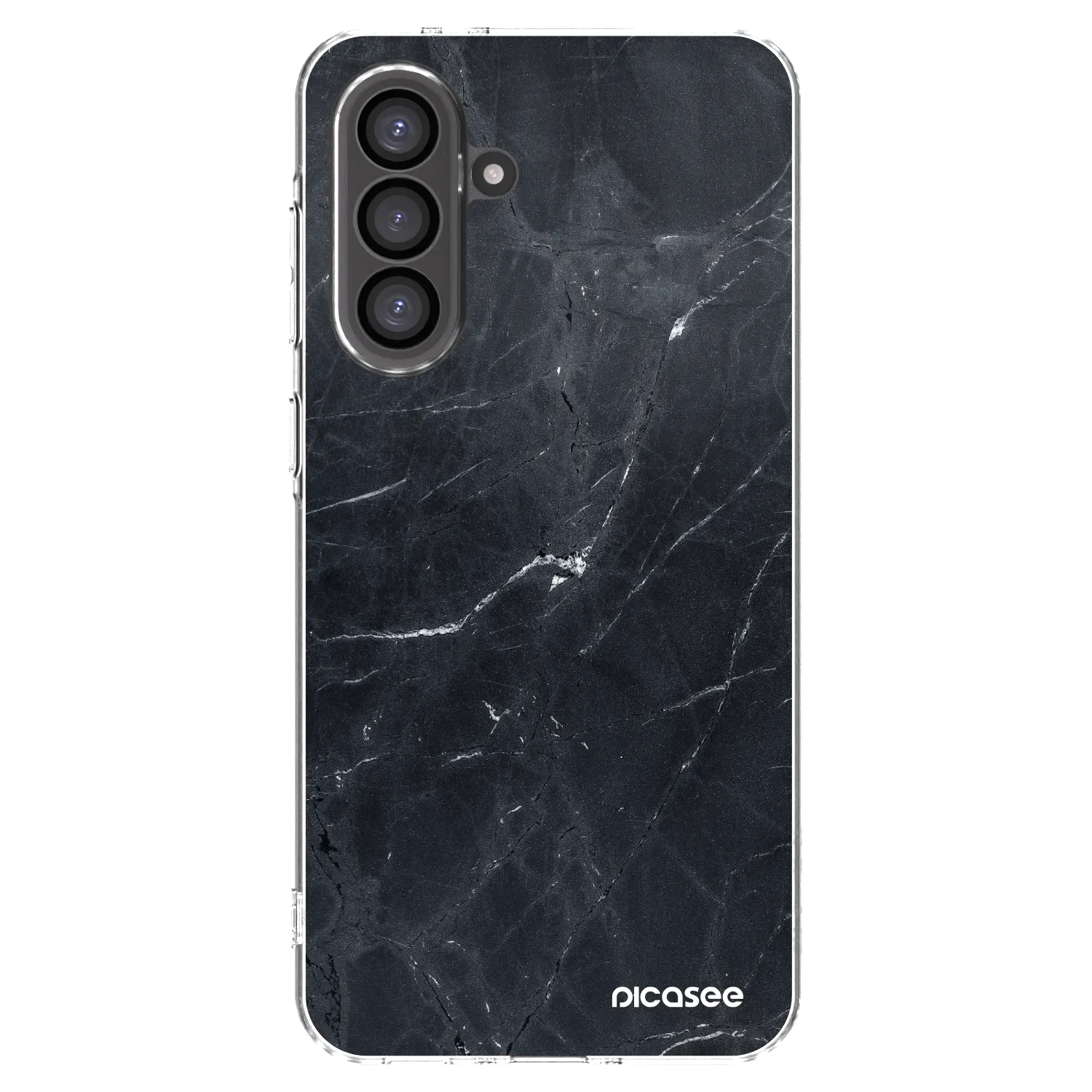 Picasee Samsung Galaxy A56 5G A566B Hülle - Transparentes Silikon - Black marble