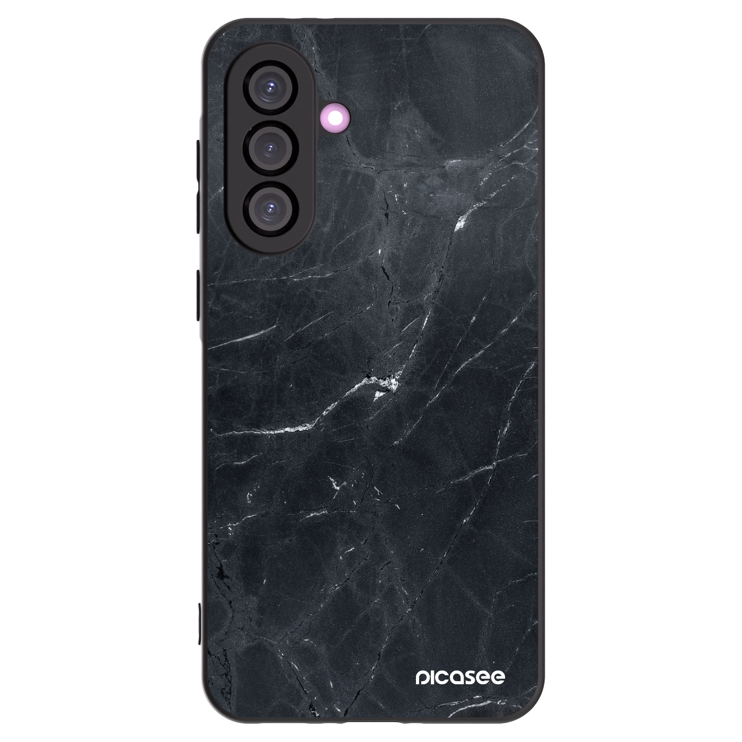 Picasee Samsung Galaxy A36 5G Hülle - Schwarzes Silikon - Black marble