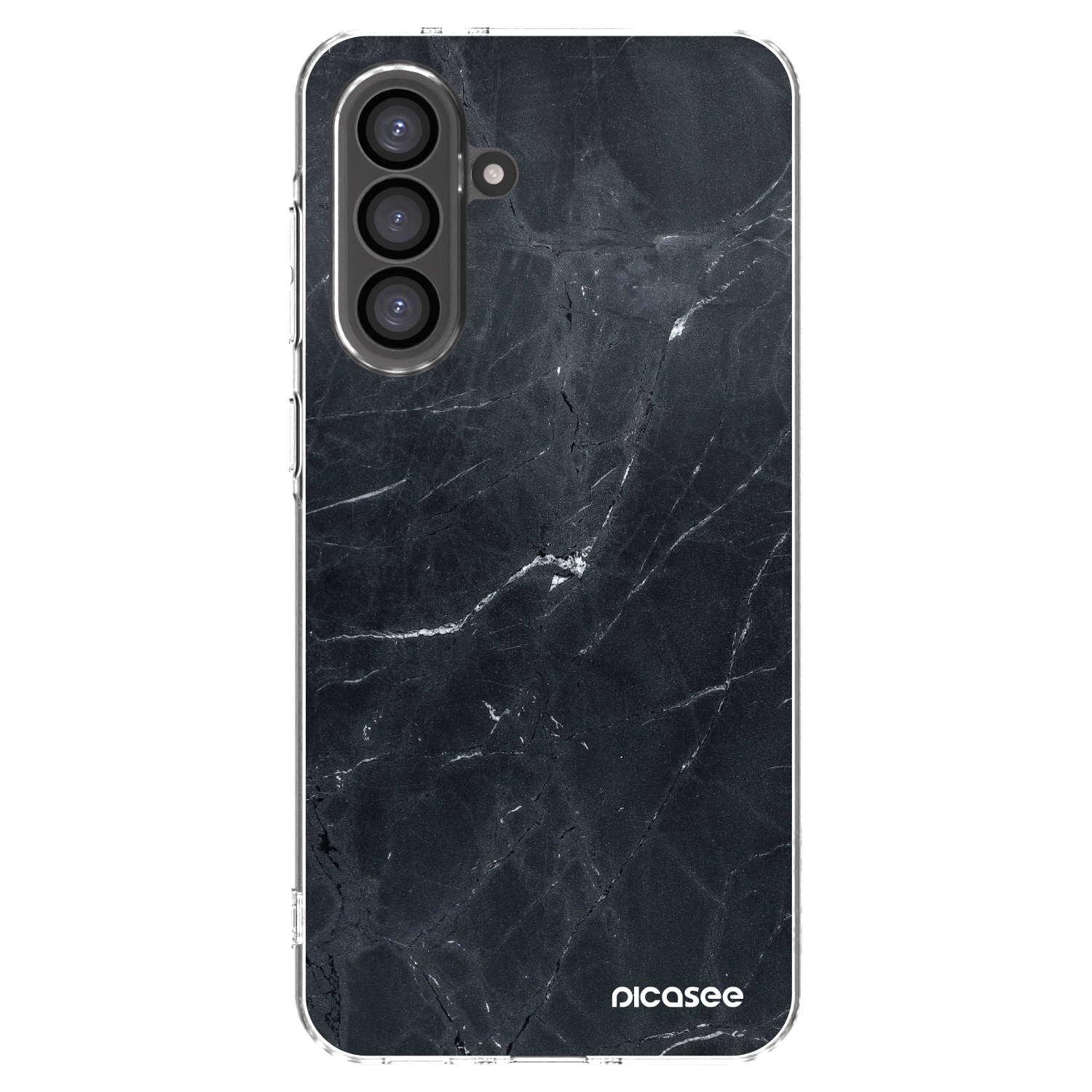Picasee Samsung Galaxy A36 5G Hülle - Transparentes Silikon - Black marble