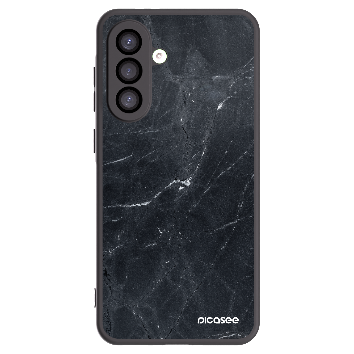 Picasee Samsung Galaxy A26 5G A266B Hülle - Schwarzes Silikon - Black marble