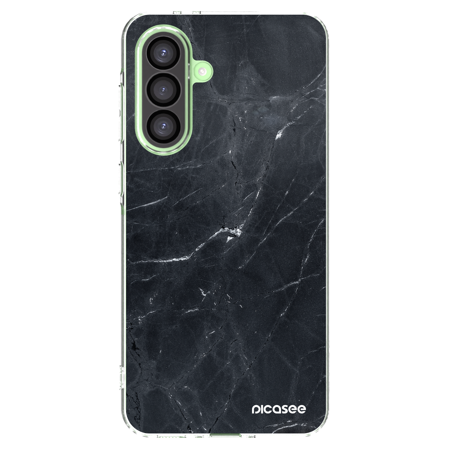 Picasee Samsung Galaxy A26 5G A266B Hülle - Transparentes Silikon - Black marble