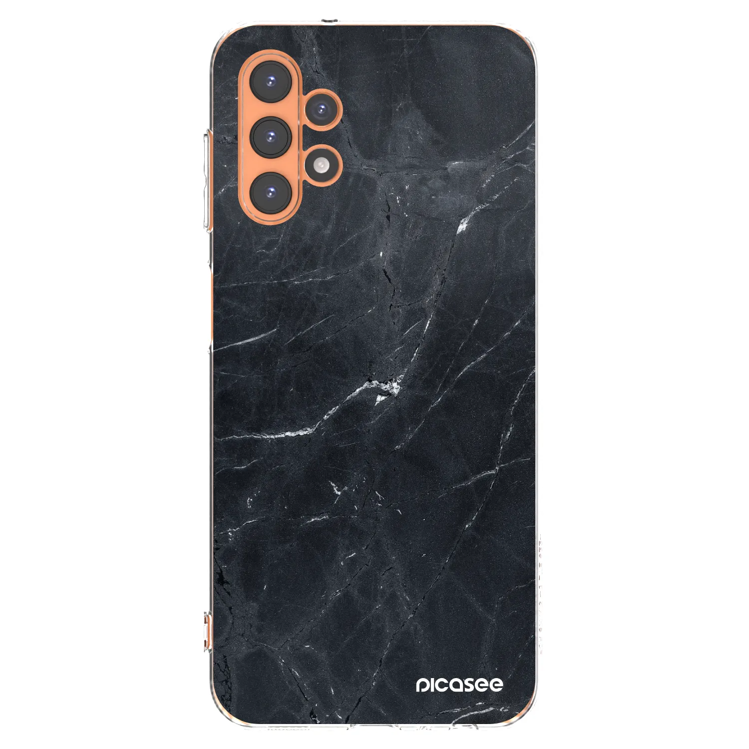 Picasee Samsung Galaxy A13 5G Hülle - Transparentes Silikon - Black marble