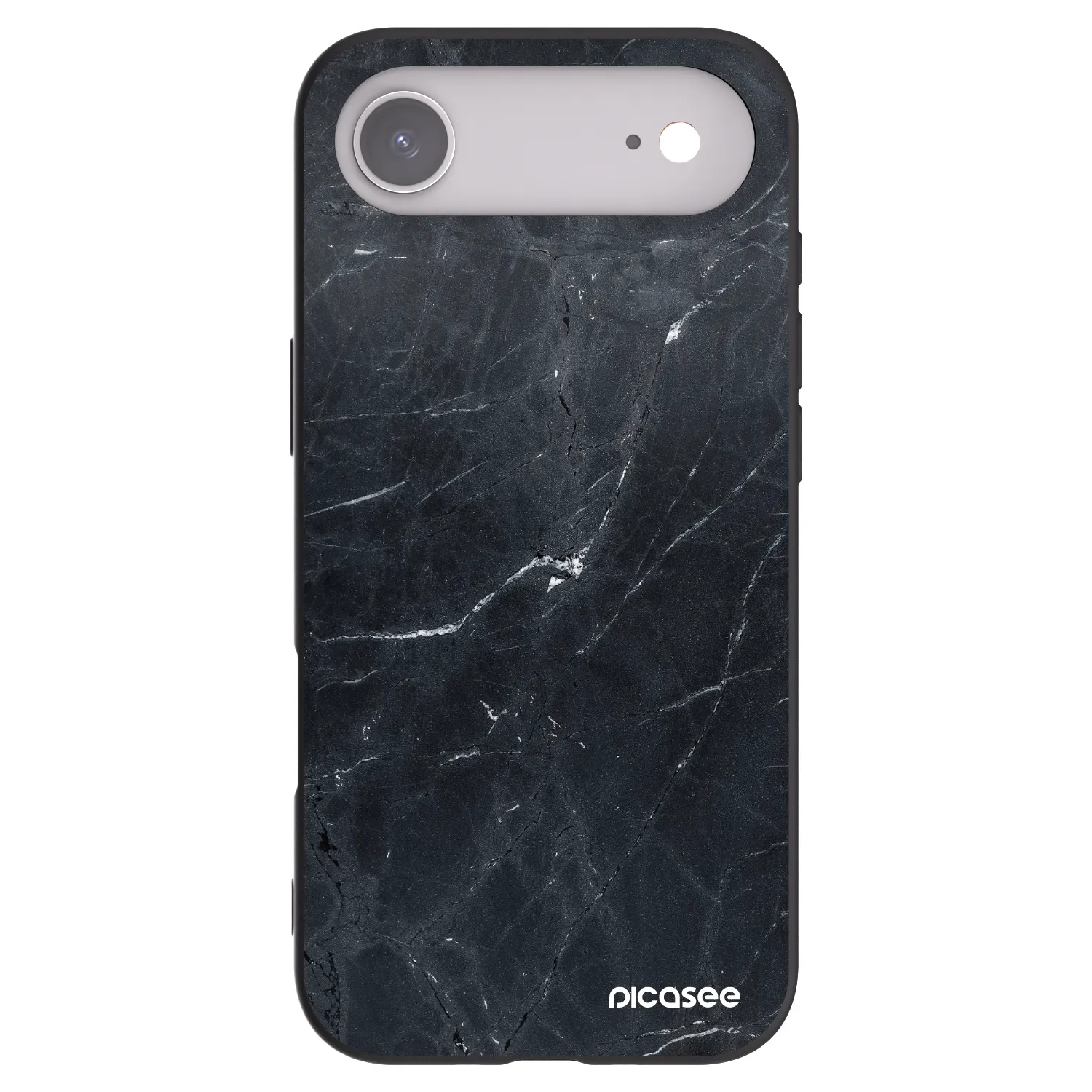 Picasee Apple iPhone Air Hülle - Schwarzes Silikon - Black marble