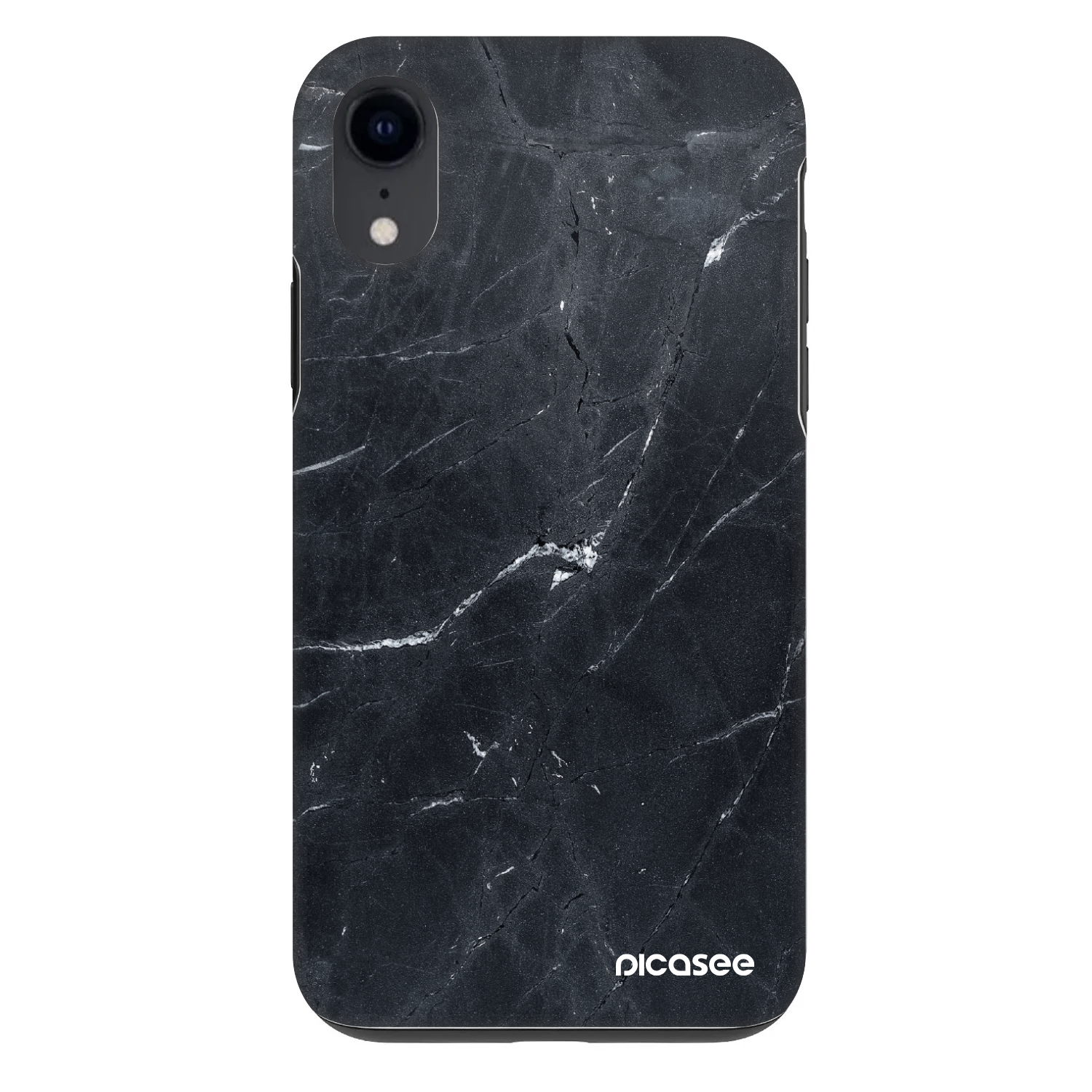 Picasee Fashion Case für Apple iPhone XR - Black marble