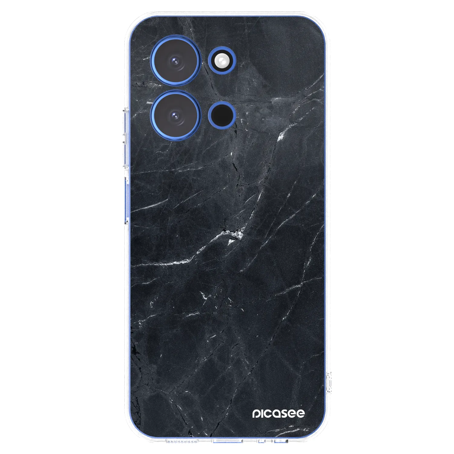 Picasee Xiaomi Redmi 15C 4G Hülle - Transparentes Silikon - Black marble