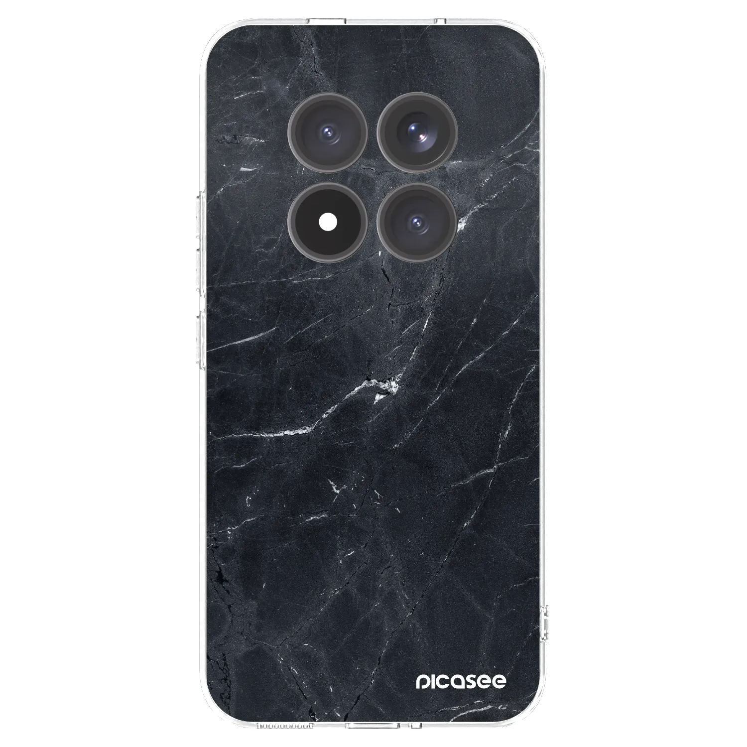 Picasee Xiaomi Redmi Note 15 Pro+ Hülle - Transparentes Silikon - Black marble