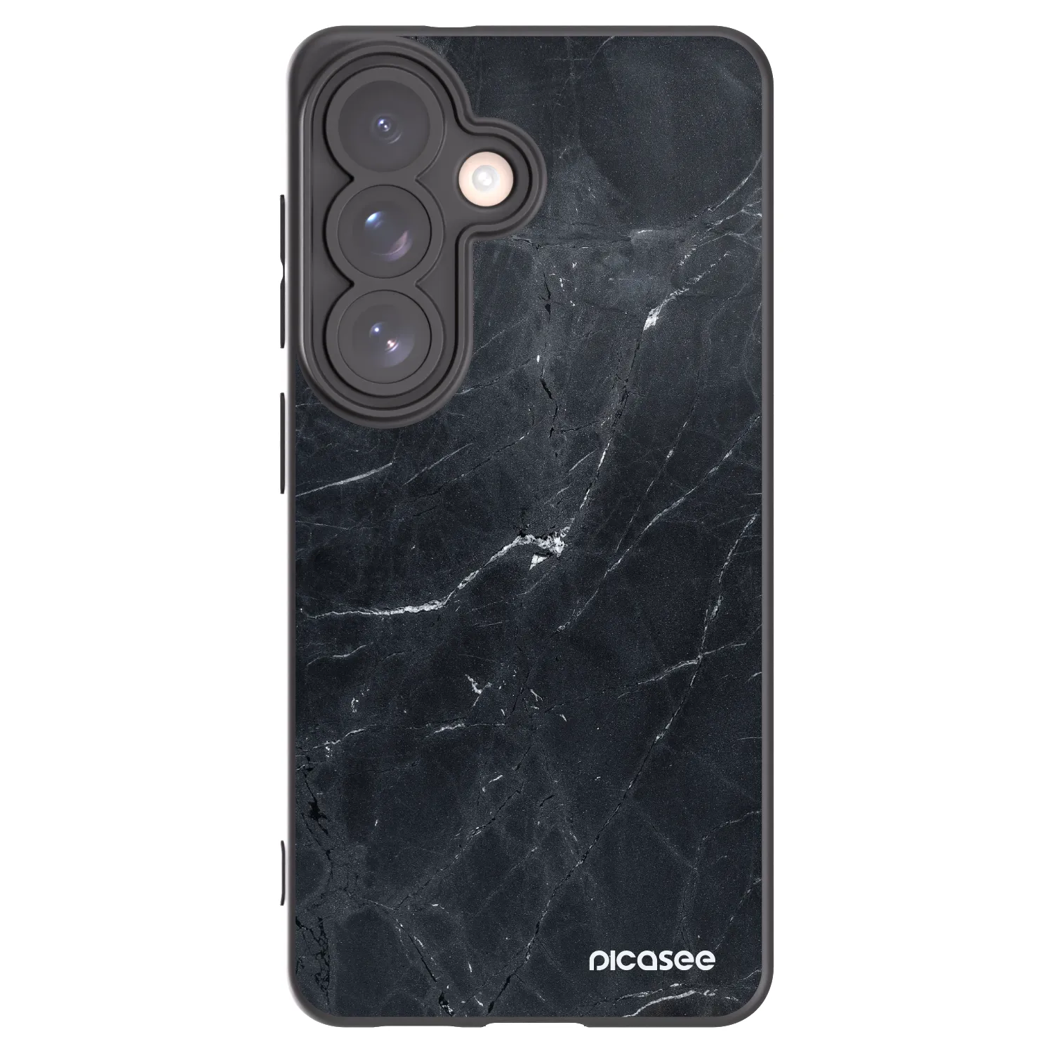 Picasee Samsung Galaxy S26 Hülle - Schwarzes Silikon - Black marble