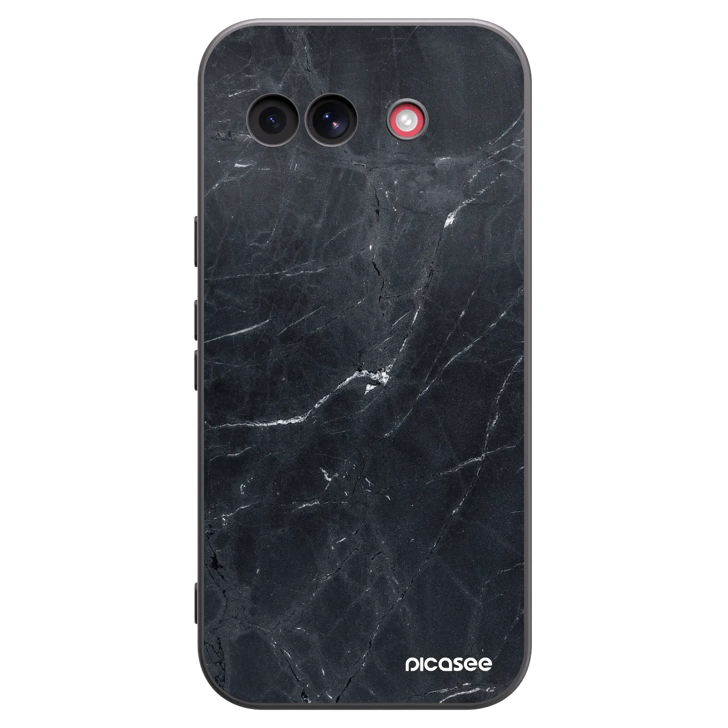 Picasee Google Pixel 10a Hülle - Schwarzes Silikon - Black marble