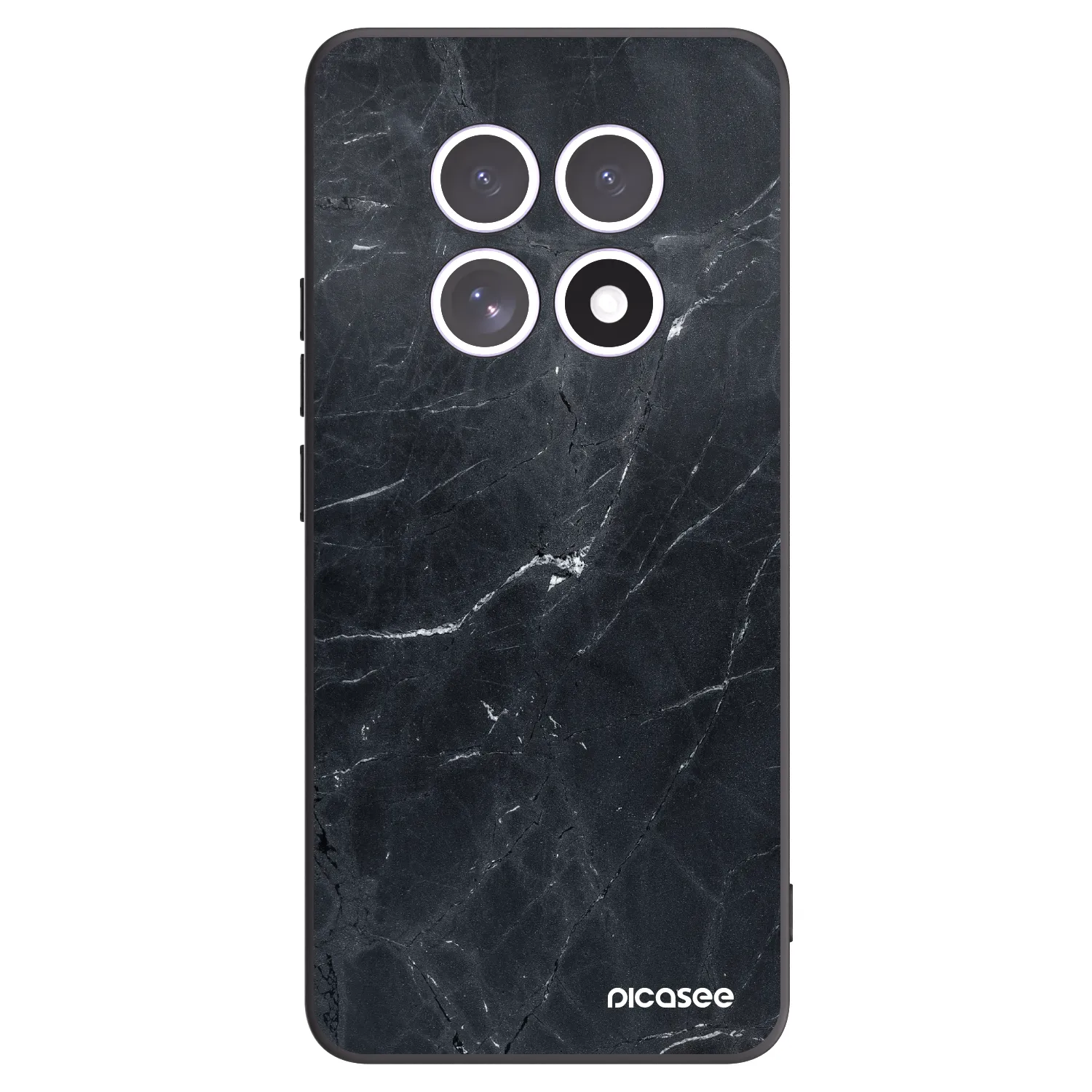 Picasee Xiaomi Redmi Note 15 5G Hülle - Schwarzes Silikon - Black marble