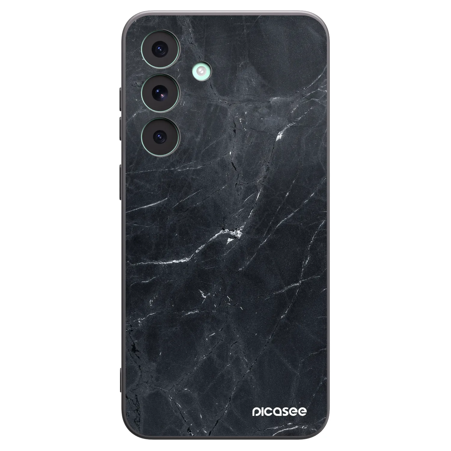 Picasee Samsung Galaxy S26 FE Hülle - Schwarzes Silikon - Black marble