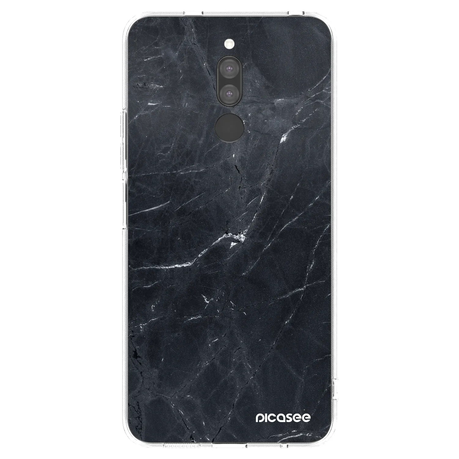 Picasee Xiaomi Redmi 8 Hülle - Transparentes Silikon - Black marble