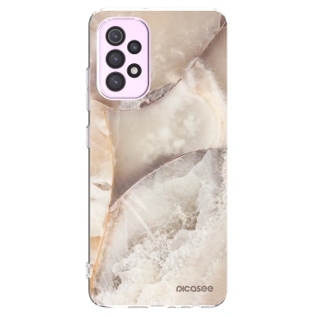 Picasee Samsung Galaxy A32 5G A326B Hülle - Transparentes Silikon - Cream marble