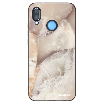 Picasee Huawei P20 Lite Hülle - Schwarzes Silikon - Cream marble