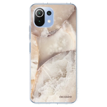 Picasee Xiaomi Mi 11 Lite Hülle - Transparentes Silikon - Cream marble