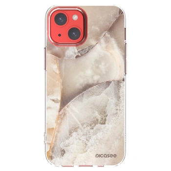Picasee Apple iPhone 13 mini Hülle - Transparentes Silikon - Cream marble