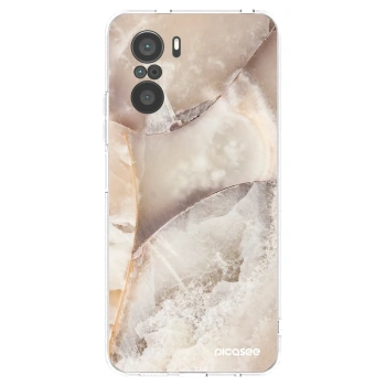 Picasee Xiaomi Poco F3 Hülle - Transparentes Silikon - Cream marble