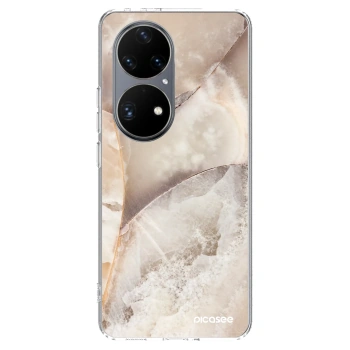 Hülle für Huawei P50 - Cream marble