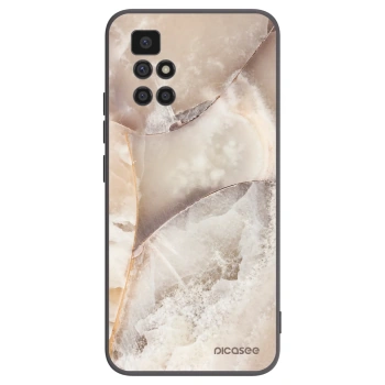 Picasee Xiaomi Redmi 10 Hülle - Schwarzes Silikon - Cream marble