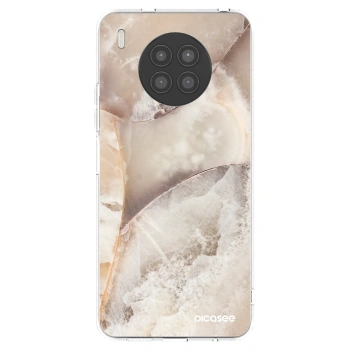 Picasee Huawei Nova 8i Hülle - Transparentes Silikon - Cream marble