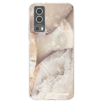Picasee Vivo Y72 5G Hülle - Transparentes Silikon - Cream marble