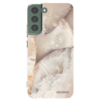 Picasee Samsung Galaxy S22+ 5G Hülle - Transparentes Silikon - Cream marble