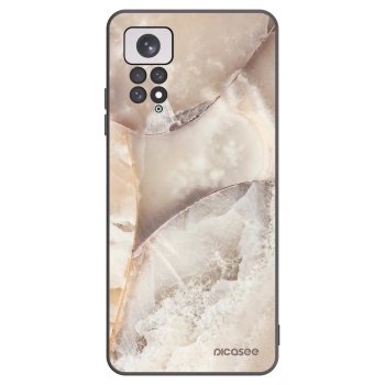 Picasee Xiaomi Redmi Note 11 Hülle - Schwarzes Silikon - Cream marble